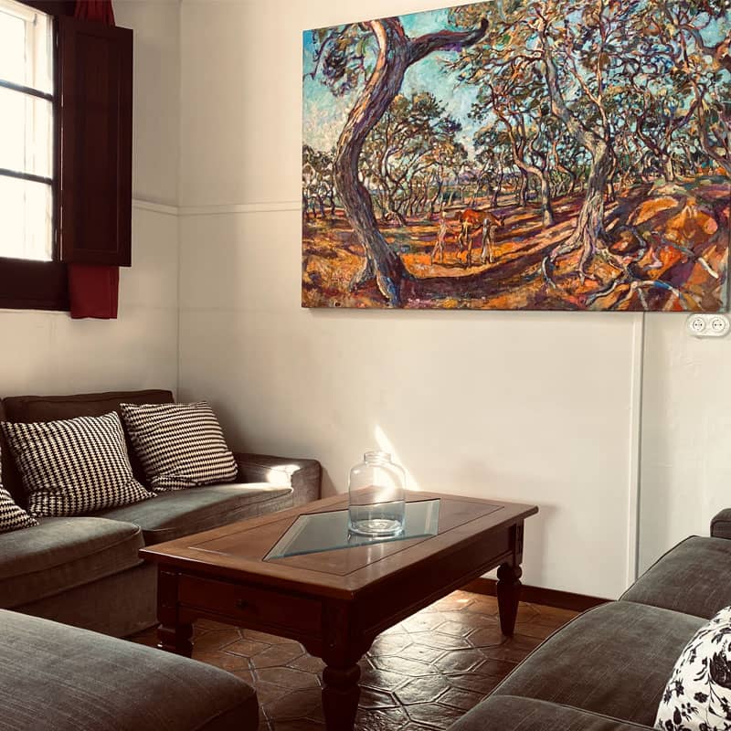 common spaces masia notari living room